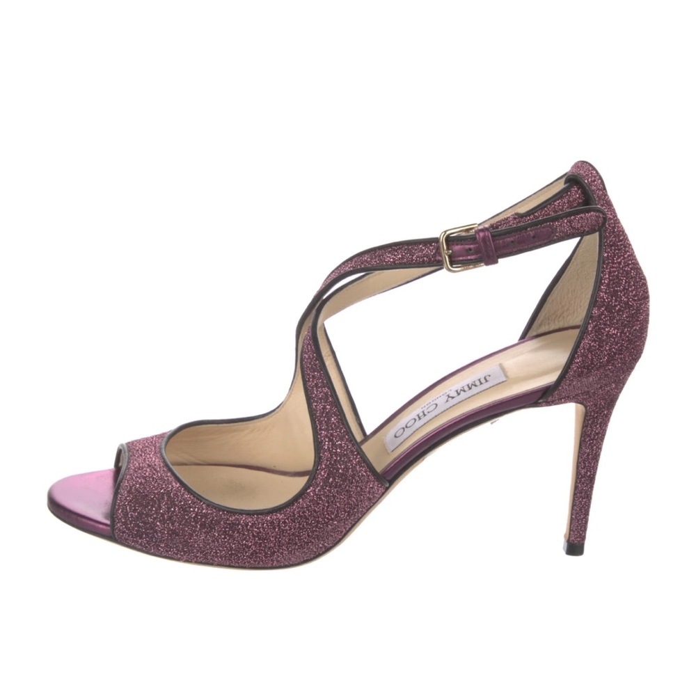 JIMMY CHOO
Purple glitter Sandals